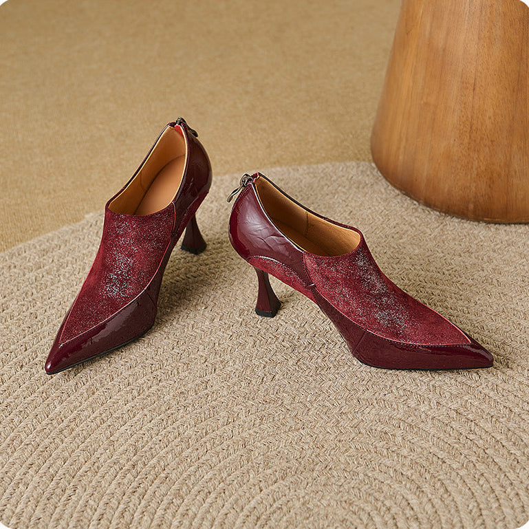 Tacones Evara de cuero genuino