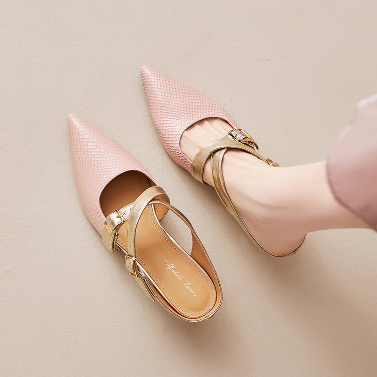 Mules Zelle in vera pelle