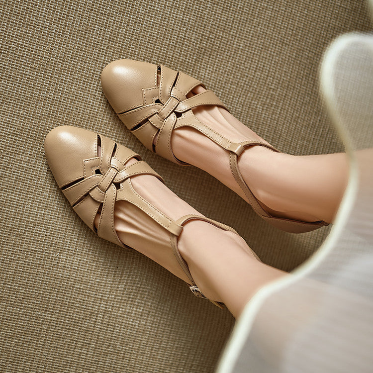 Tacones Romira de cuero genuino