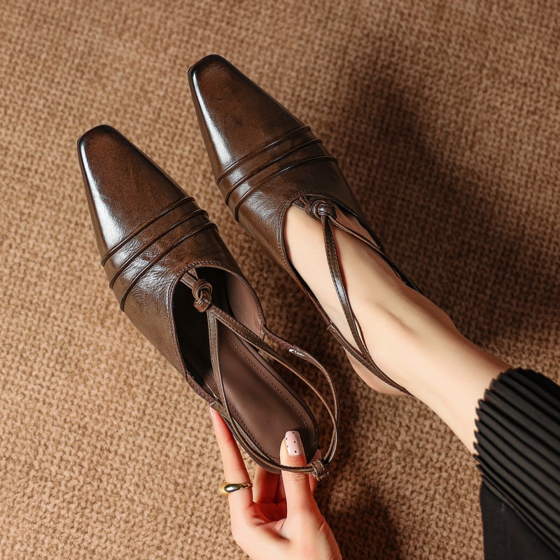 VARENA GENUINE LEATHER HEELS