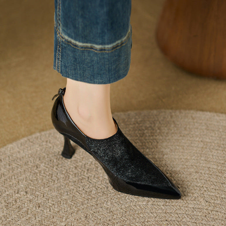 Tacones Evara de cuero genuino