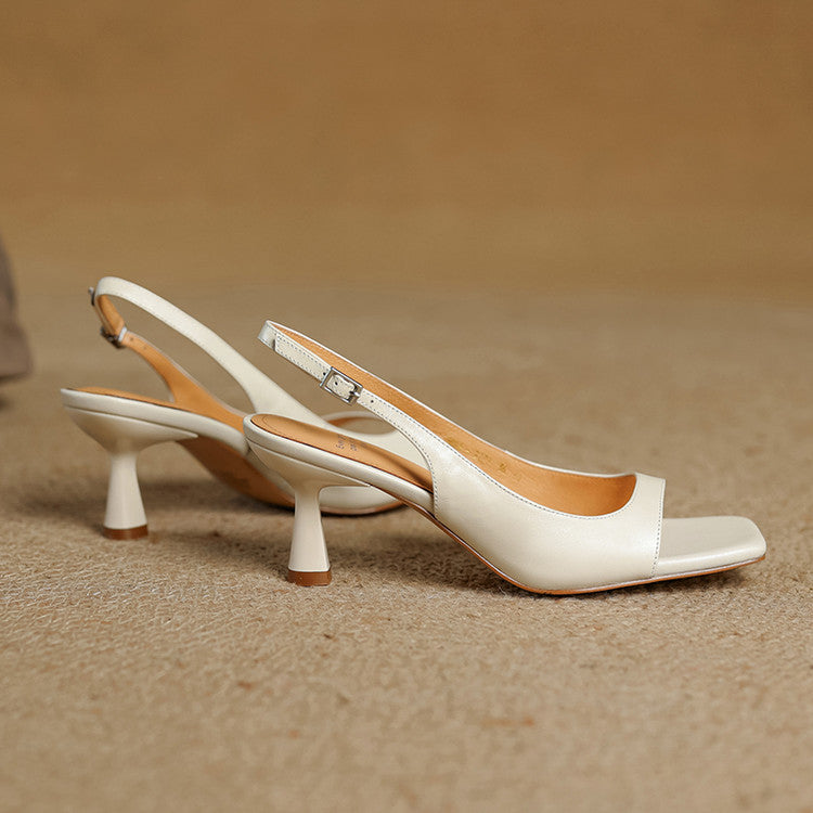 Moria Slingback-Sandalen aus echtem Leder