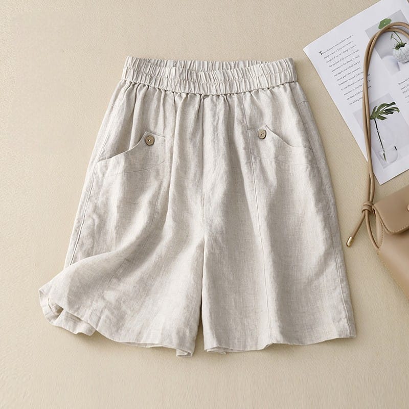 Amalfi-shorts i hør