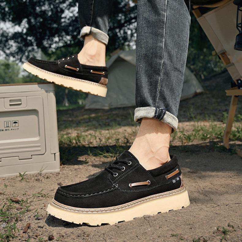 Chaussures à lacets en cuir véritable Harbor