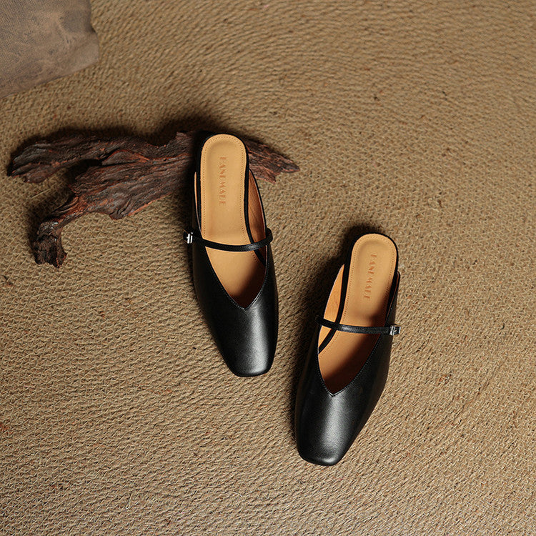 Mules Virela in vera pelle