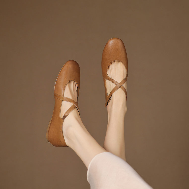 Zeor flache Schuhe aus echtem Leder