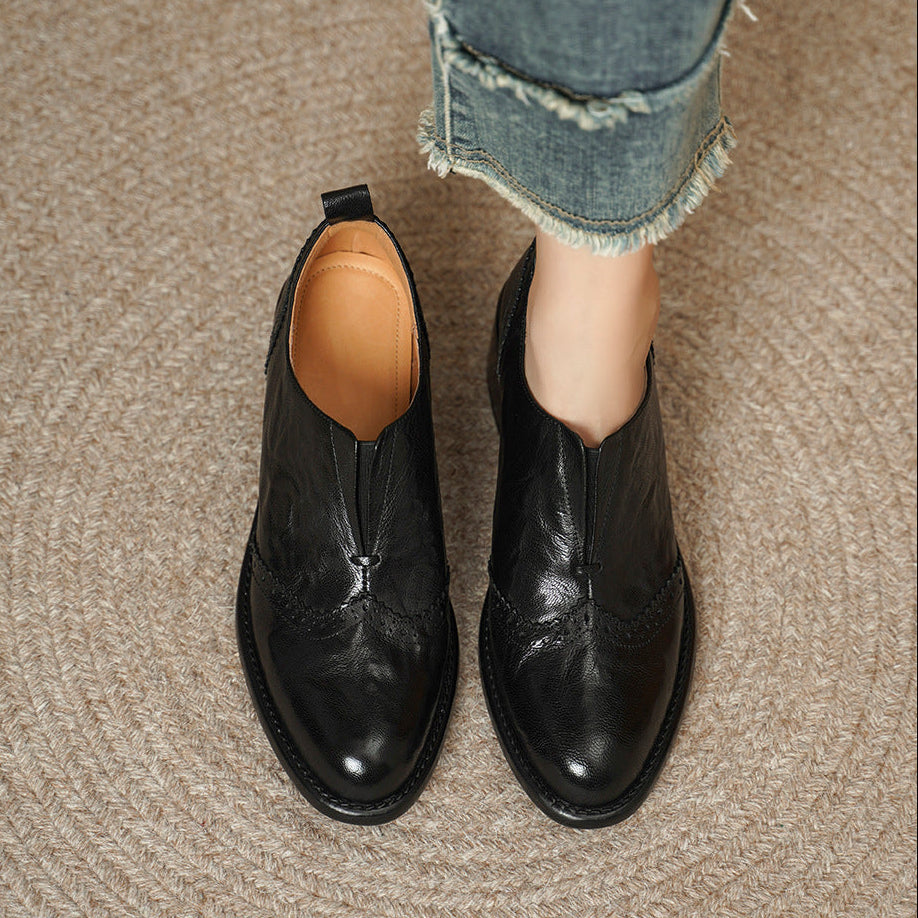 Everett Wingtip Plateauschoenen van Echt Leer