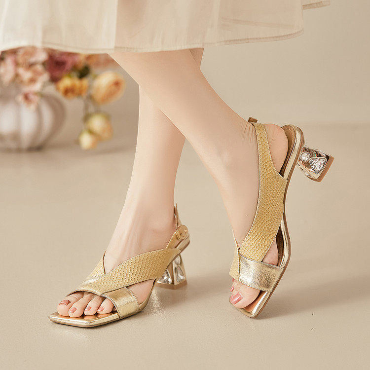 Tacones de cuero genuino Virelli