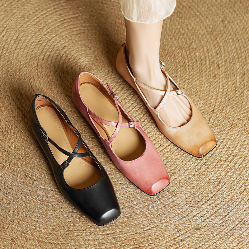Scarpe basse Iria in vera pelle