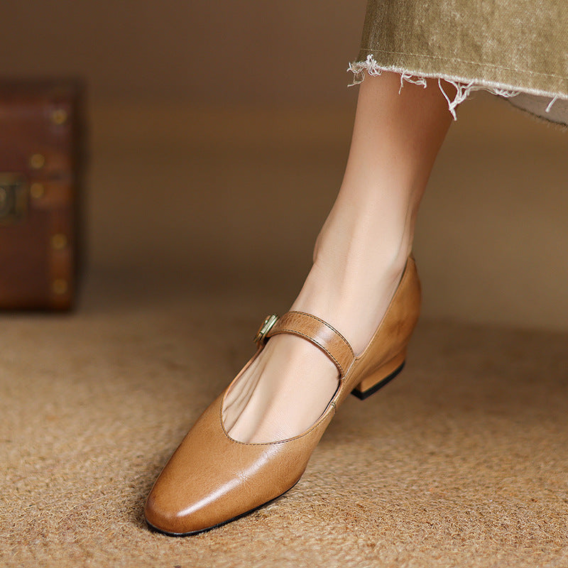 Maira Genuine Leather Heels