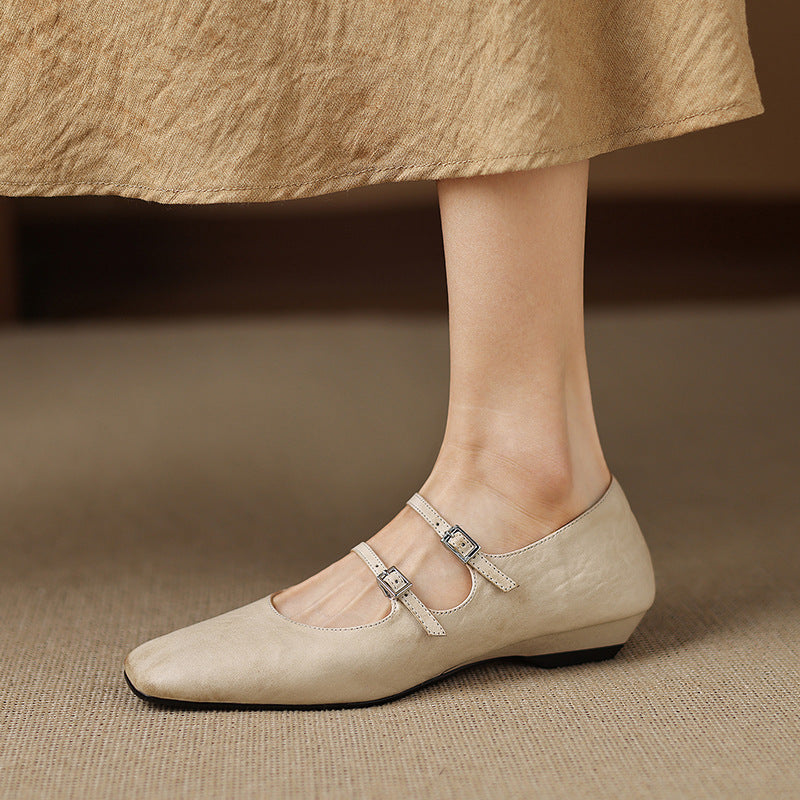 Chaussures plates Orik en cuir véritable