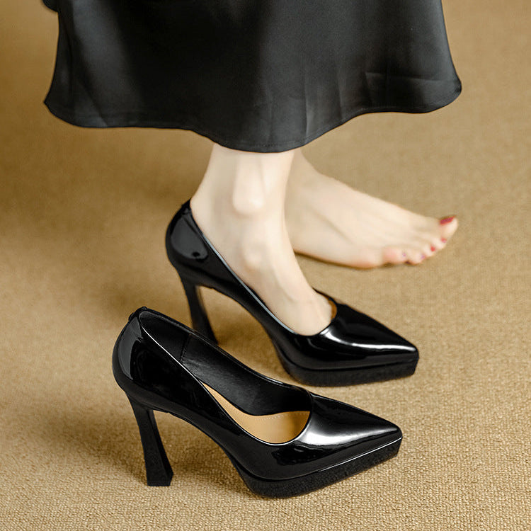 Tacones Vela de cuero genuino
