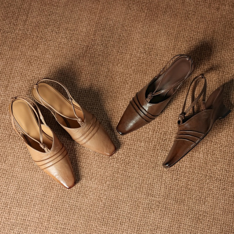 VARENA GENUINE LEATHER HEELS