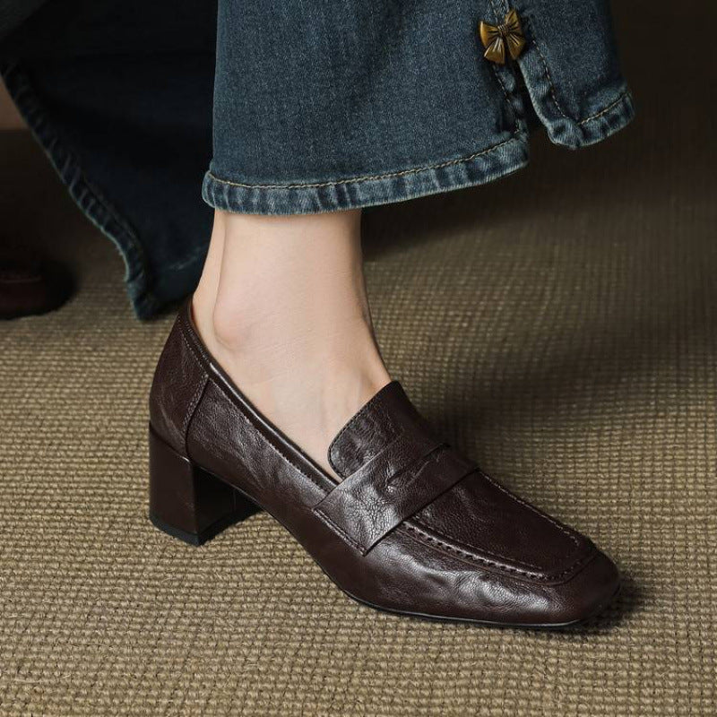 Tacones Sora de cuero genuino