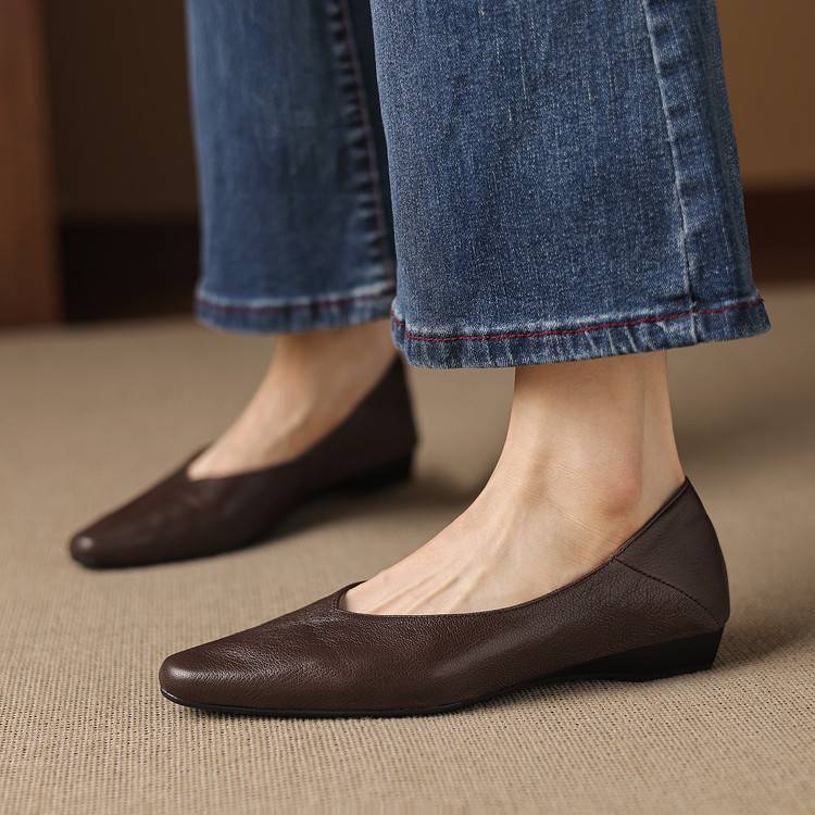 Zapatos planos Darsi de cuero genuino