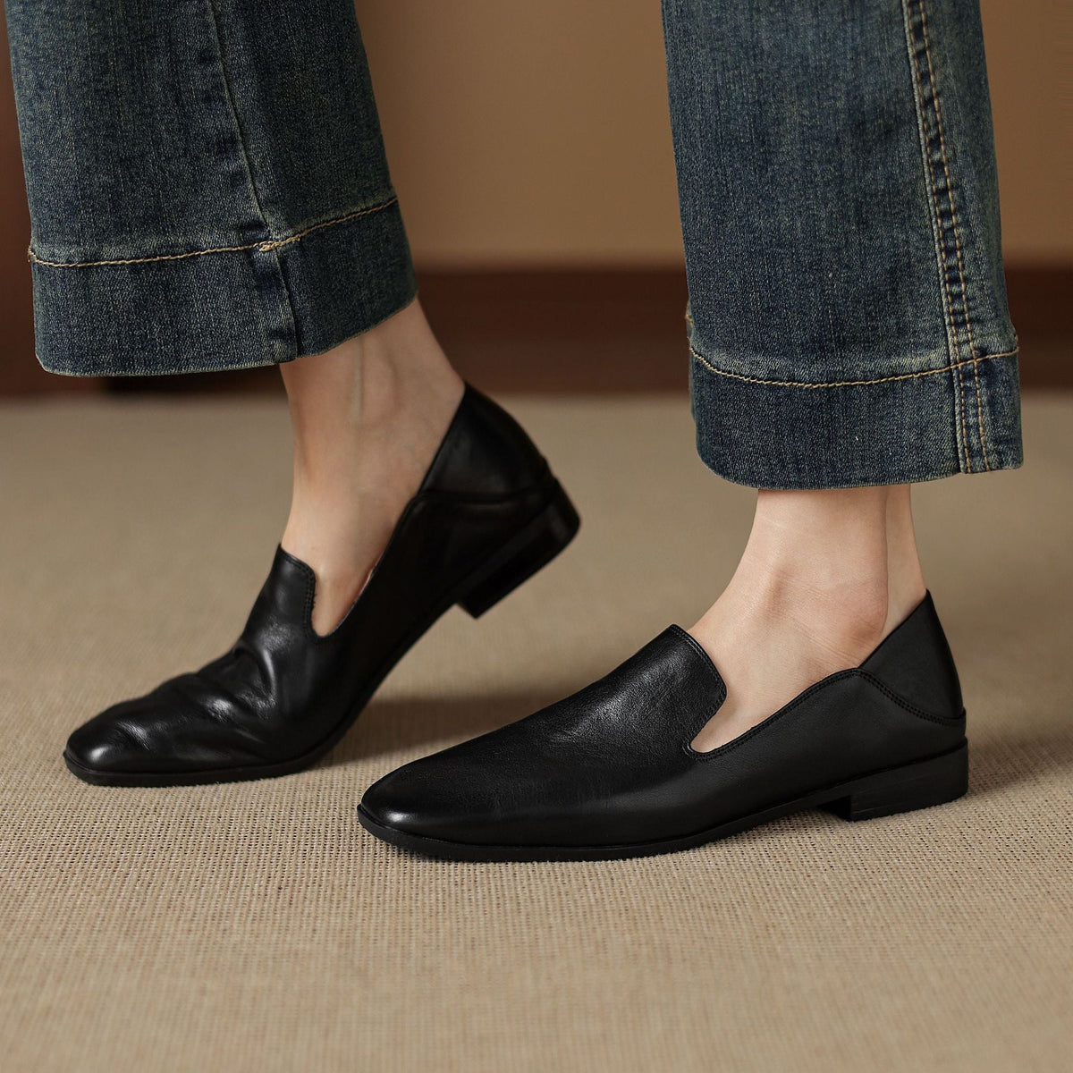 Mocassins Lennor em pele genuína