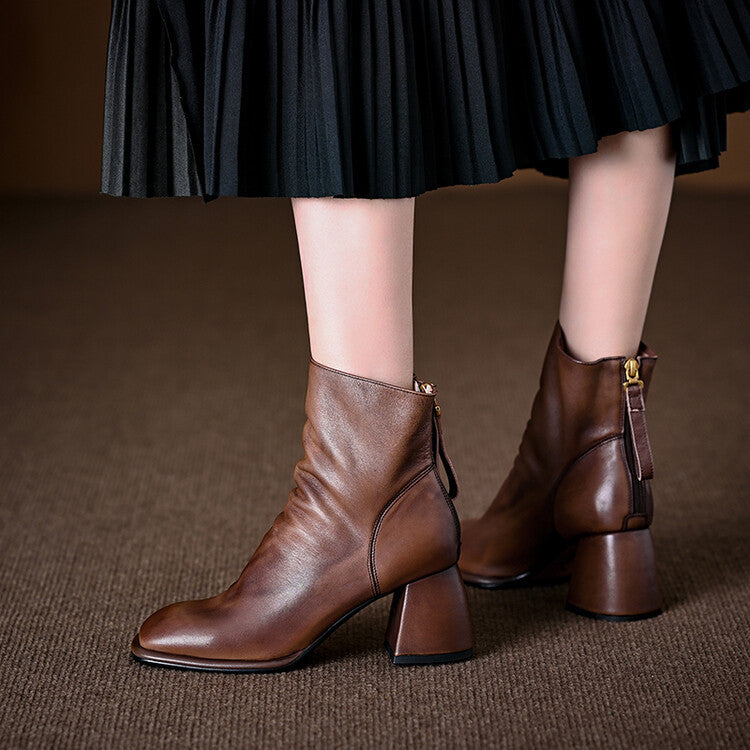 Botas Livia em pele genuína