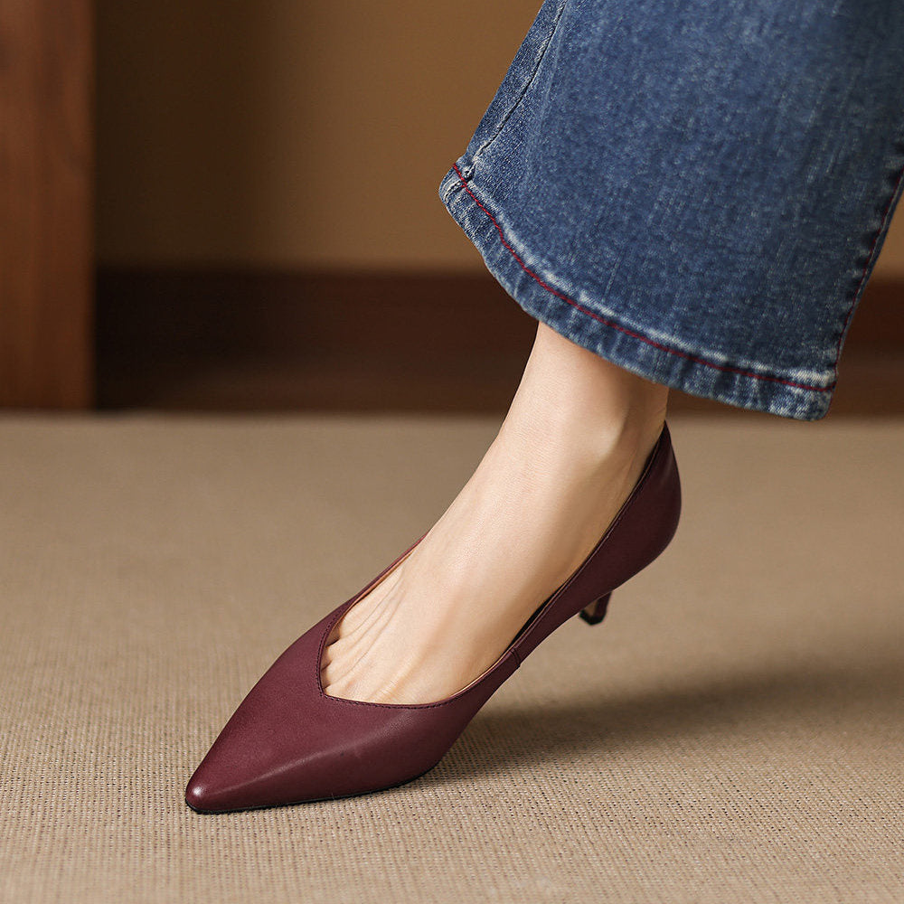 Escarpins Lenora en cuir véritable