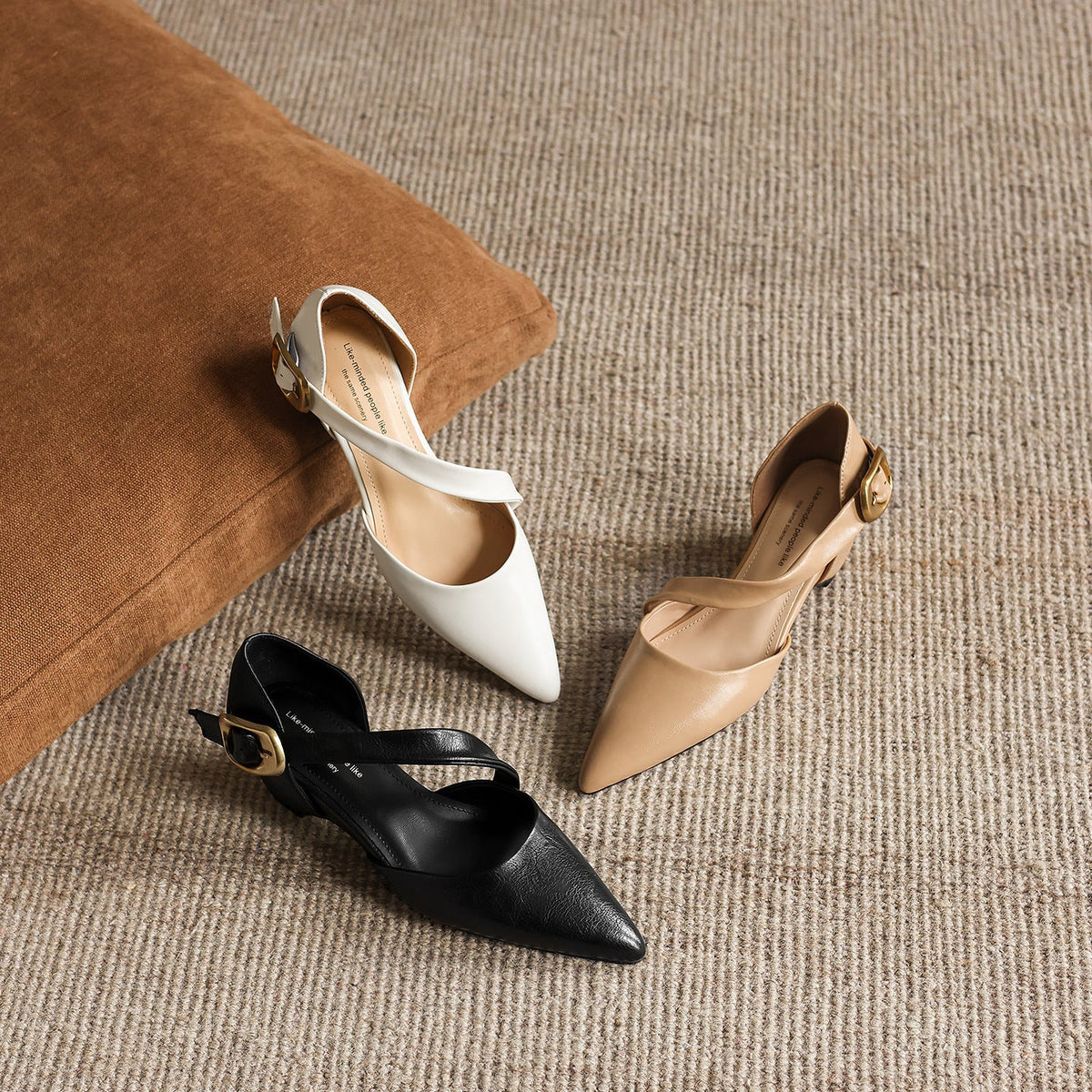 Maely Leder-Heels mit Cross-Straps
