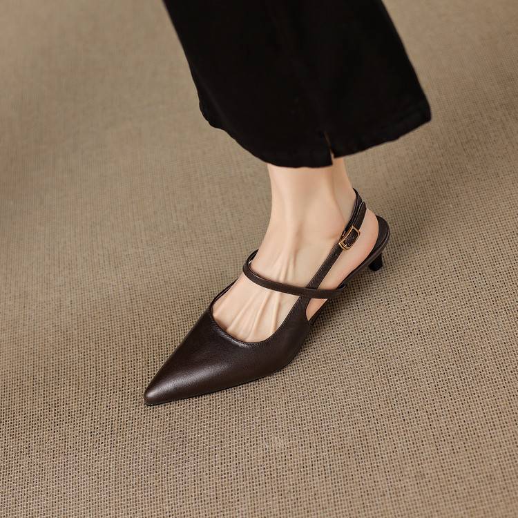 Kemi Slingbacks van Echt Leer