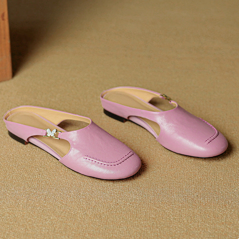 Mules Zella de cuero genuino