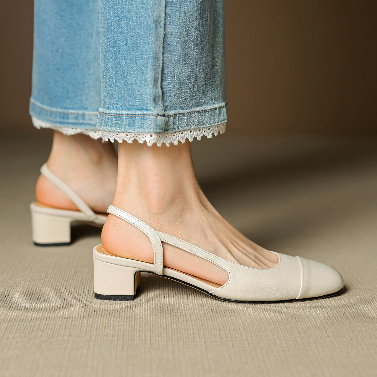 Zapatos de tacón Lureth de piel auténtica