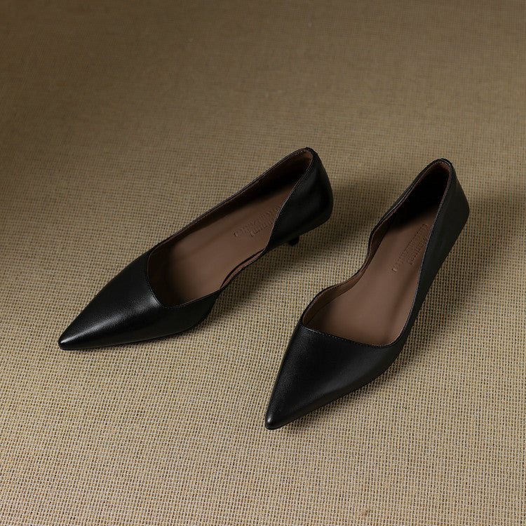 Tacones Vienna de cuero genuino