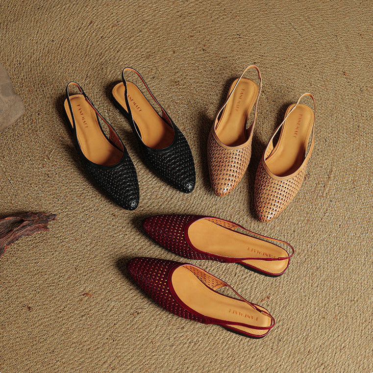 Mirale Slingbacks van Echt Leer