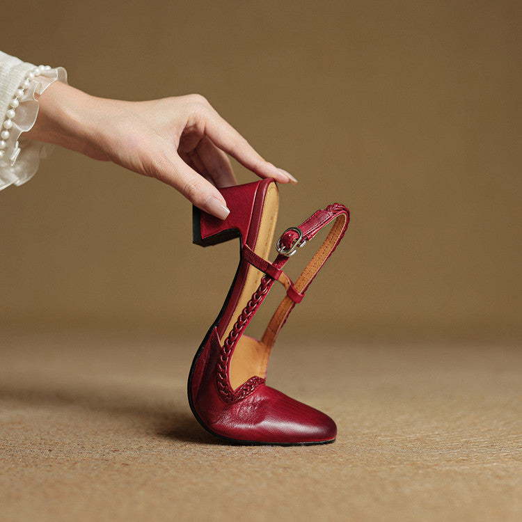 Tacones Bella de cuero genuino
