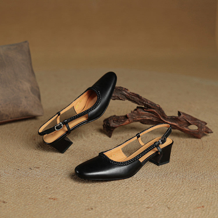 Tacones Bella de cuero genuino