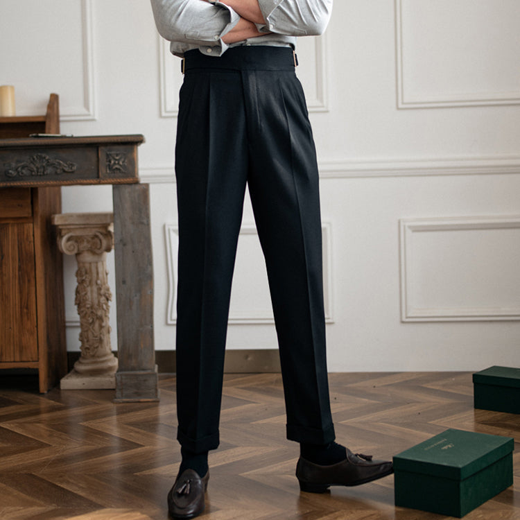 Slim Fit Byxor med vefader