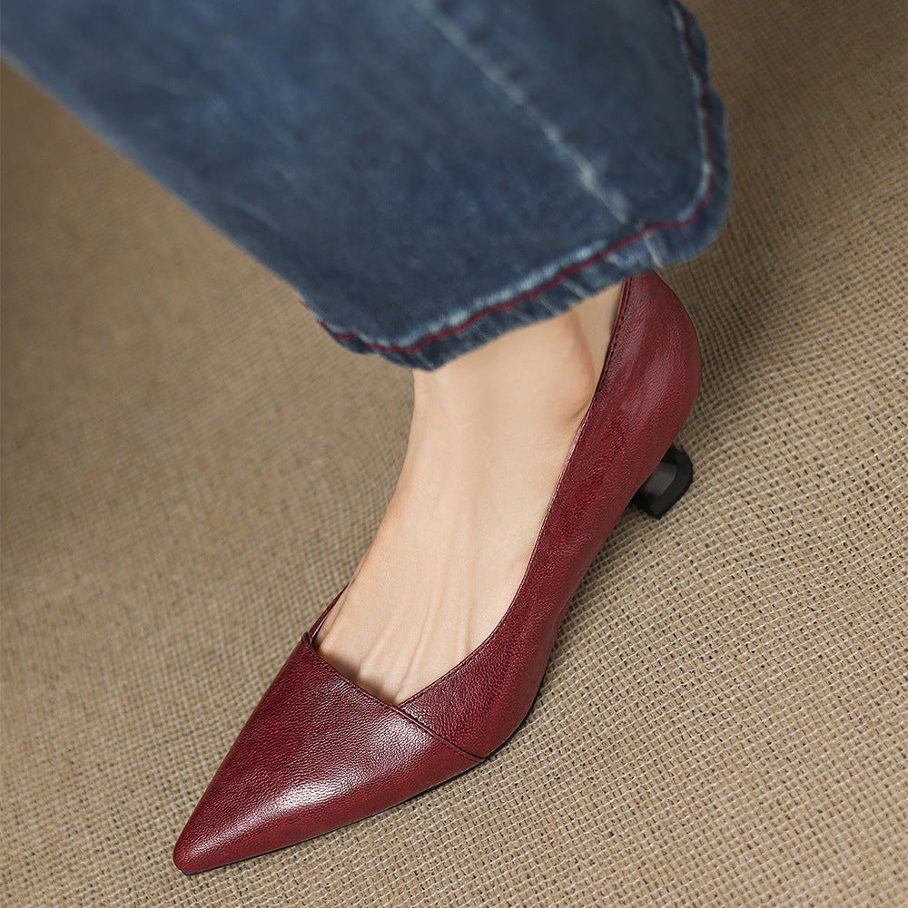 Tacones Venza de cuero genuino