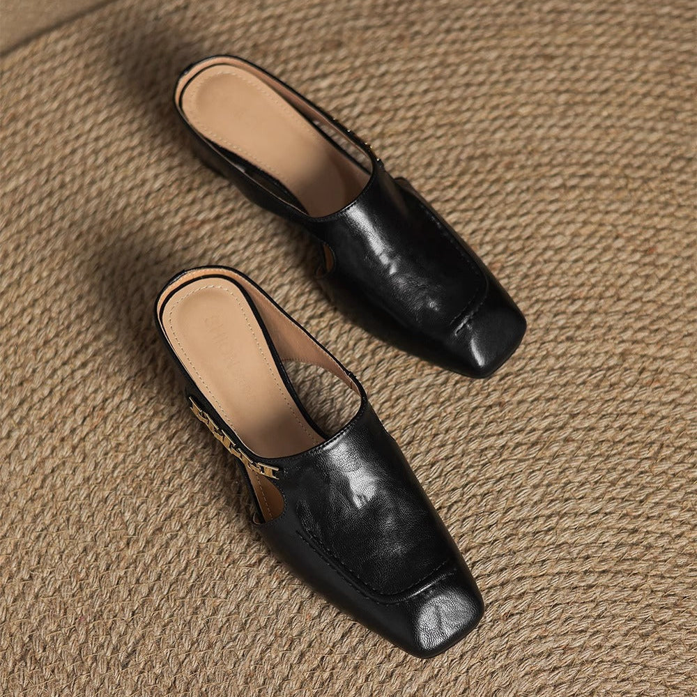 Mules de cuero Avella