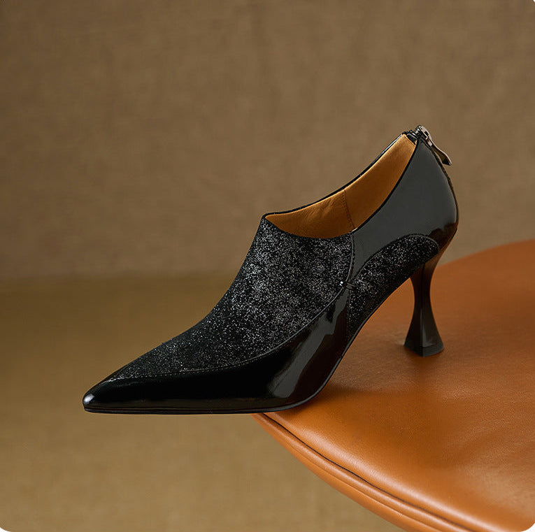 Tacones Evara de cuero genuino