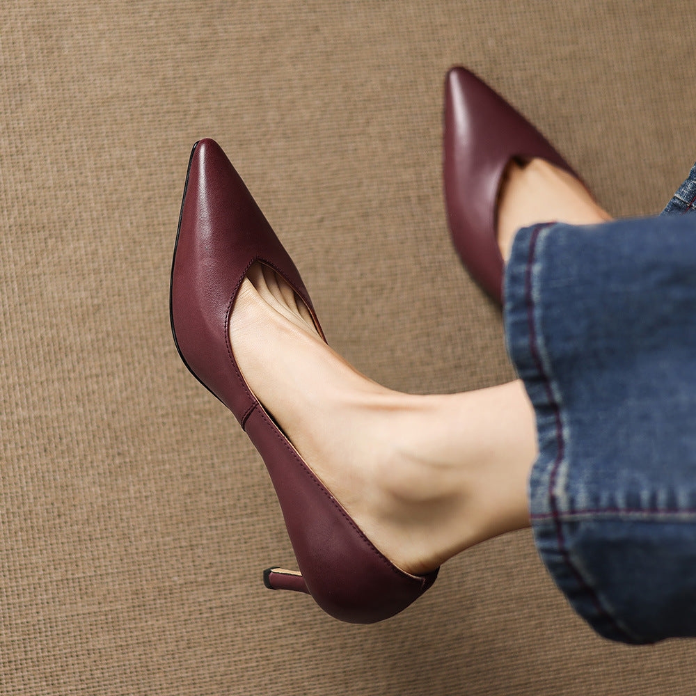 Escarpins Lenora en cuir véritable