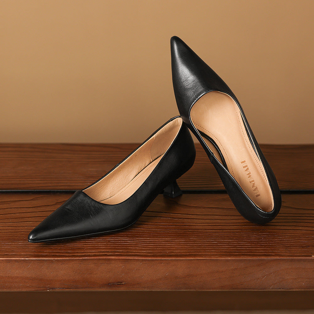 Tacones Revia de cuero genuino