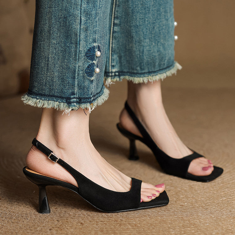 Moria Slingback-Sandalen aus echtem Leder