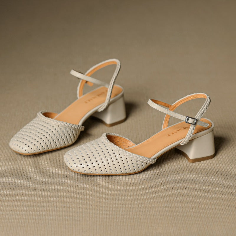 Tacones Orelia de cuero genuino