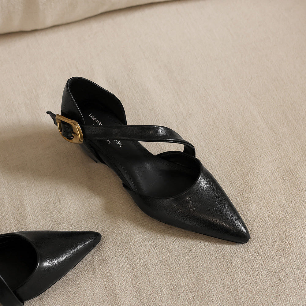 Maely Leder-Heels mit Cross-Straps