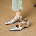 Quela Genuine Leather D'Orsay Heels