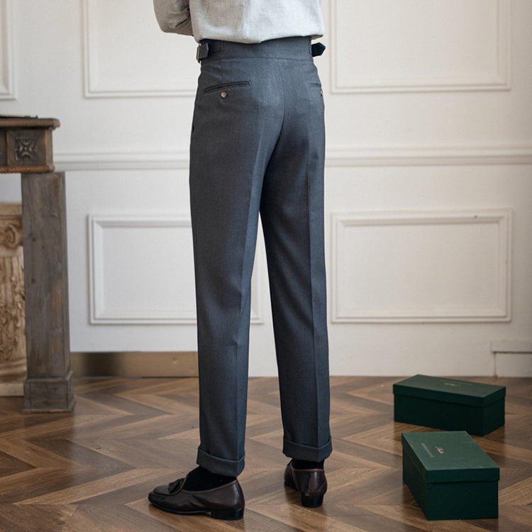 Slim Fit Byxor med vefader