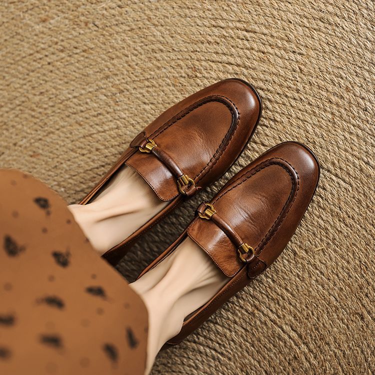 Belira loafers i äkta läder