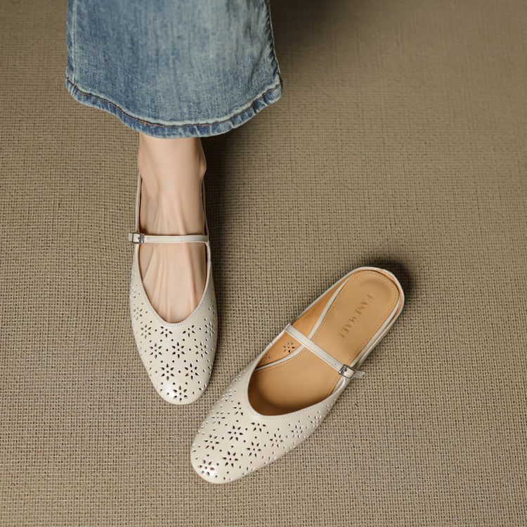 Mules Alina in vera pelle