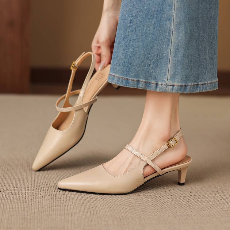 Kemi Slingbacks van Echt Leer