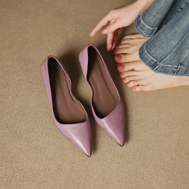 Tacones Vienna de cuero genuino
