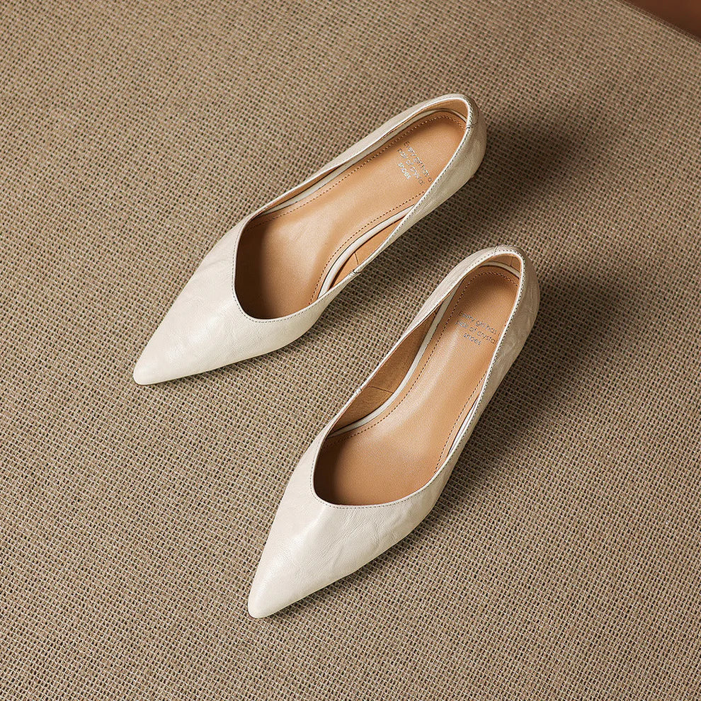 Tacones de cuero genuino Aelya
