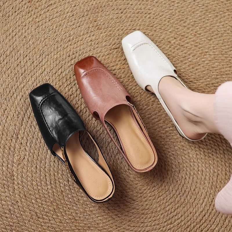 Mules de cuero Avella