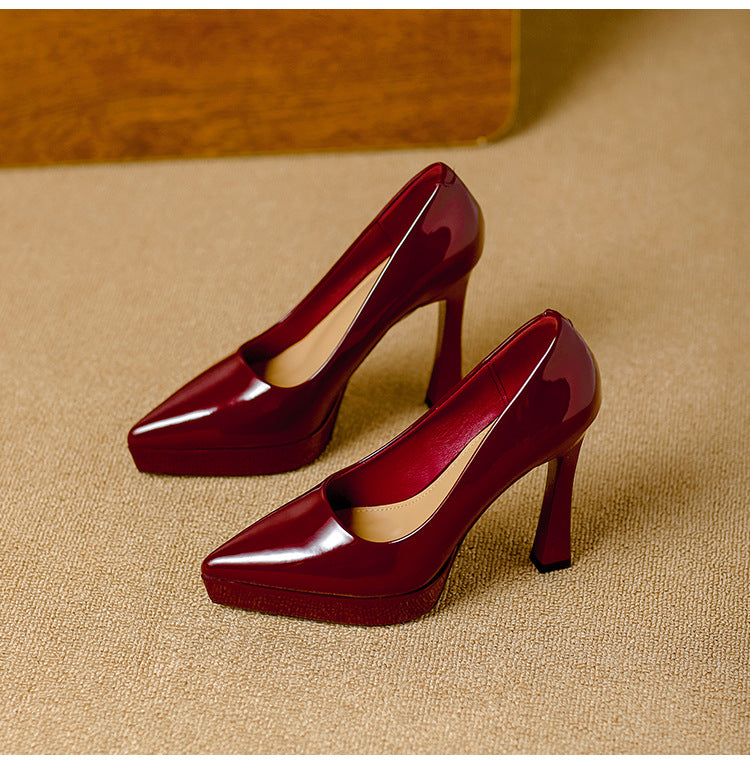 Tacones Vela de cuero genuino
