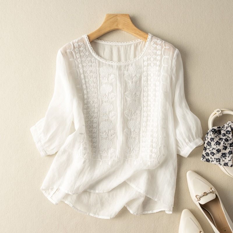 Blusa in lino Élira