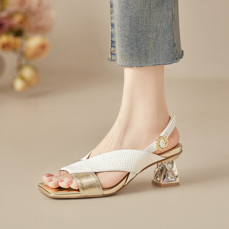 Tacones de cuero genuino Virelli